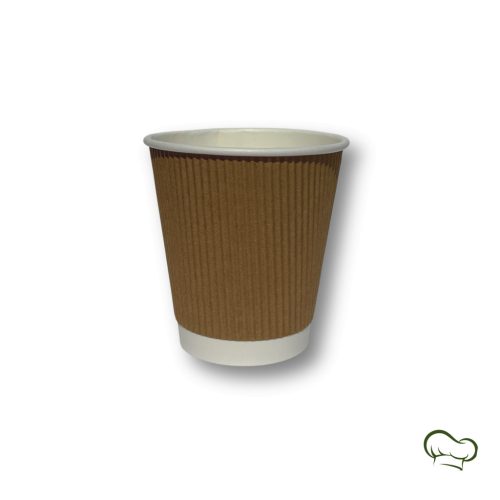 Bordázott duplafalú papírpohár (300ml)