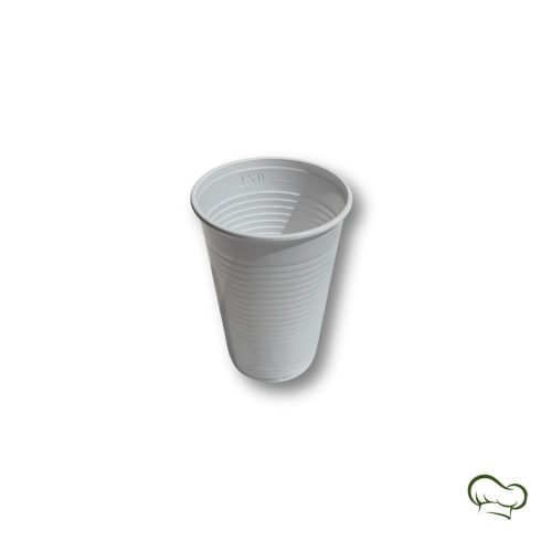 Éttermi műanyag pohár (200ml) - fehér